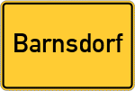 Place name sign Barnsdorf