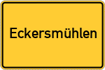 Place name sign Eckersmühlen