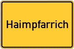 Place name sign Haimpfarrich