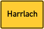 Place name sign Harrlach