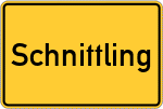 Place name sign Schnittling
