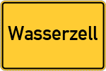Place name sign Wasserzell