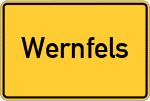 Place name sign Wernfels