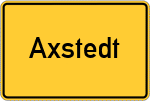 Place name sign Axstedt