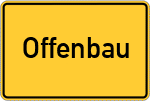 Place name sign Offenbau