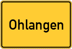 Place name sign Ohlangen