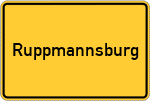 Place name sign Ruppmannsburg, Mittelfranken