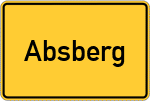 Place name sign Absberg