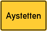 Place name sign Aystetten