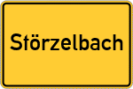 Place name sign Störzelbach