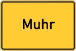 Place name sign Muhr