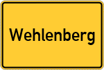 Place name sign Wehlenberg