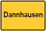 Place name sign Dannhausen, Mittelfranken