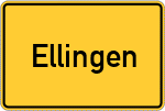 Place name sign Ellingen