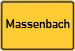Place name sign Massenbach, Bayern