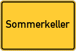 Place name sign Sommerkeller