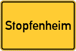 Place name sign Stopfenheim