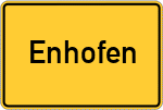 Place name sign Enhofen