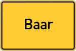 Place name sign Baar, Eifel