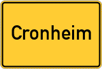Place name sign Cronheim
