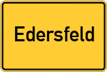 Place name sign Edersfeld