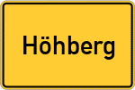 Place name sign Höhberg, Mittelfranken