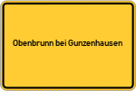 Place name sign Obenbrunn bei Gunzenhausen, Mittelfranken