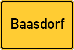 Place name sign Baasdorf
