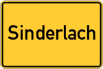 Place name sign Sinderlach