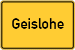 Place name sign Geislohe