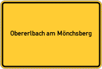 Place name sign Obererlbach am Mönchsberg