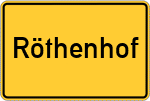 Place name sign Röthenhof