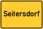 Place name sign Seitersdorf