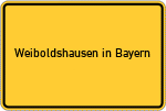 Place name sign Weiboldshausen in Bayern
