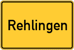 Place name sign Rehlingen, Mittelfranken