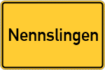Place name sign Nennslingen