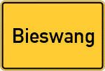 Place name sign Bieswang