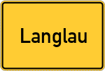 Place name sign Langlau