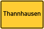 Place name sign Thannhausen, Mittelfranken