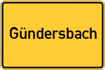 Place name sign Gündersbach