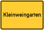 Place name sign Kleinweingarten