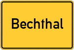 Place name sign Bechthal