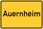Place name sign Auernheim, Mittelfranken