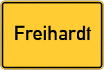 Place name sign Freihardt, Mittelfranken
