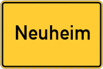 Place name sign Neuheim