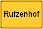 Place name sign Rutzenhof