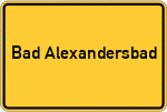 Place name sign Bad Alexandersbad