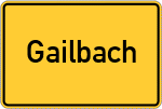 Place name sign Gailbach