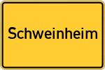 Place name sign Schweinheim
