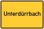 Place name sign Unterdürrbach
